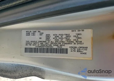 2000 Toyota Tacoma Xtracab Prerunner z USA, uszkodzony, nr VIN 4TASM92N7YZ583261